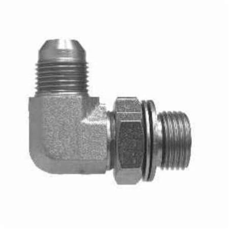 Midland Industries Hydraulic Elbow, 111612 x 111 Nominal, Male JIC x MBSPP, 90 deg, Steel 7202NWO1216